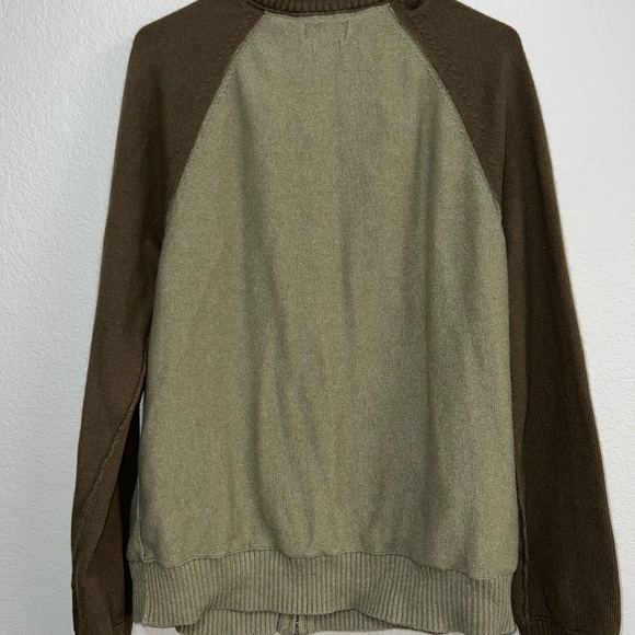 Banana Republic Men Luxury Blend Cashmere Full Zip Raglan Sleeve Sweater Sz XL - Picture 2 of 9